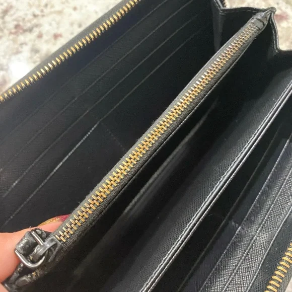 PRADA Long Wallet Metal Hardware Coin Purse Stained Nylon Camouflage - Picture 9 of 17